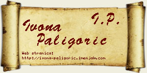 Ivona Paligorić vizit kartica